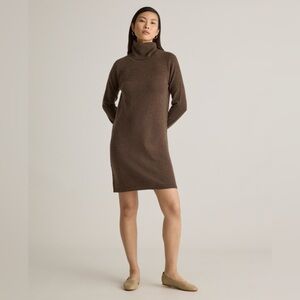 Quince Mongolian Cashmere Turtleneck Sweater Dress